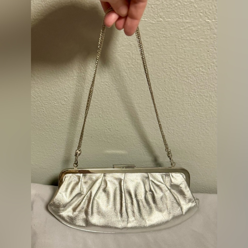 Elegant Giani Bernini Silver Shoulder & Clutch Bag - EUC - Picture 12 of 16